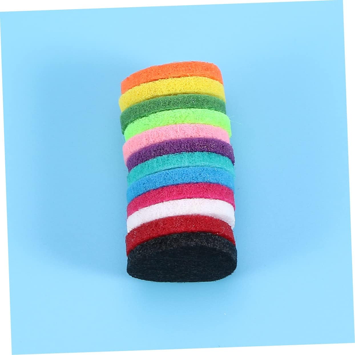 12Pcs Aromatherapy Essential Oil Diffuser Refill Pads Multi-Colored Locket Necklace Replacement Felt Inserts for Car and Home Use