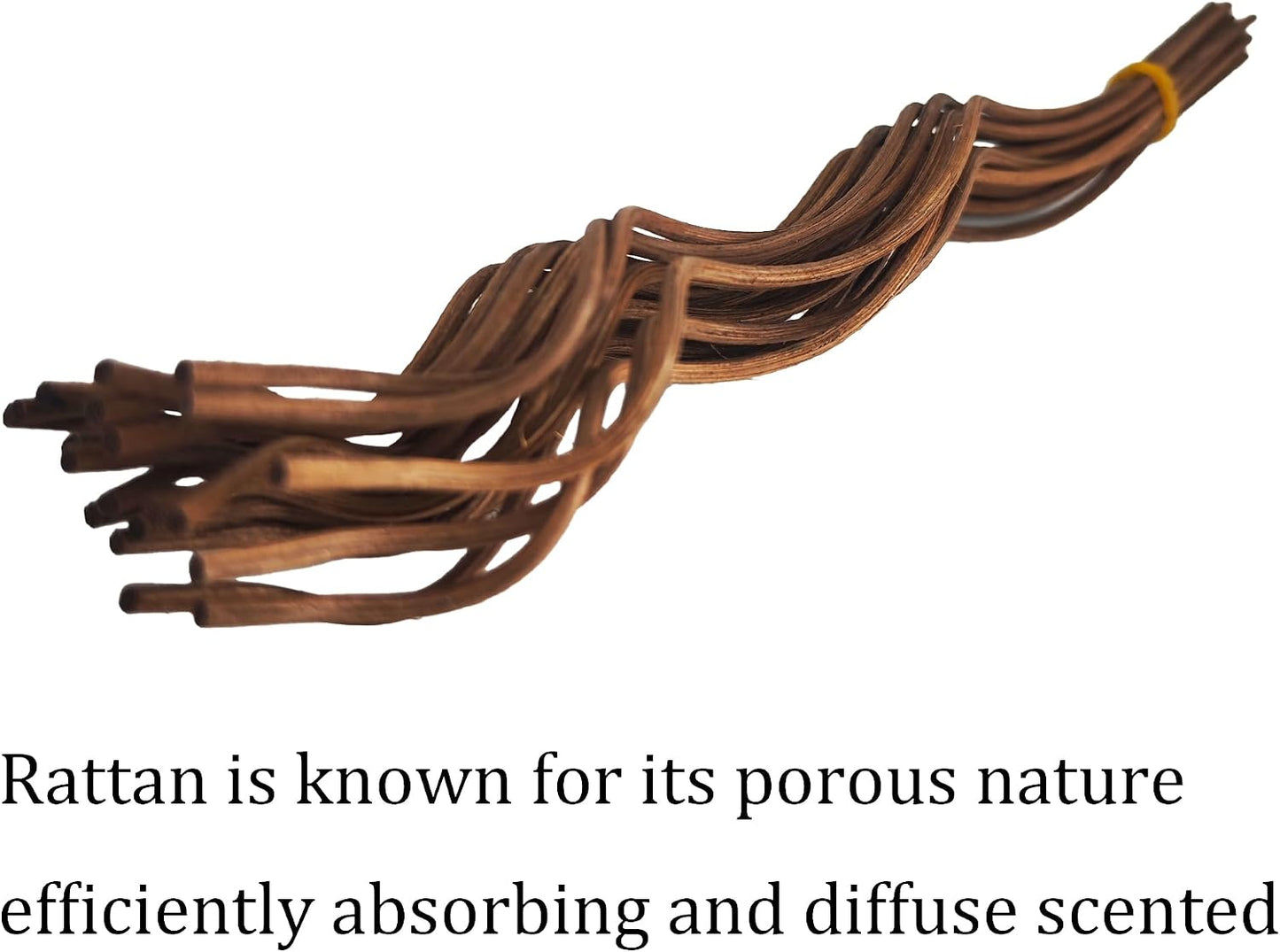 20PCS 11 inch Wavy Reed Diffuser Sticks, Rattan Fragrance Refill Sticks for Home and Office Aromatherapy (Dark Brown)