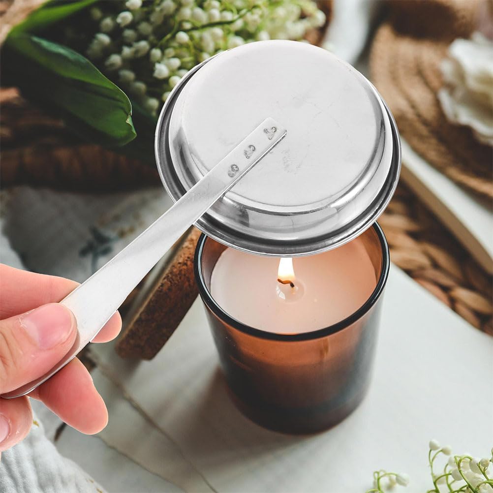 2Pcs Stainless Steel Candle Snuffer Extinguisher with Handle for Candles Oil Lamps Multi Functional Wick Extinguisher Portable Fire Safety Accessory