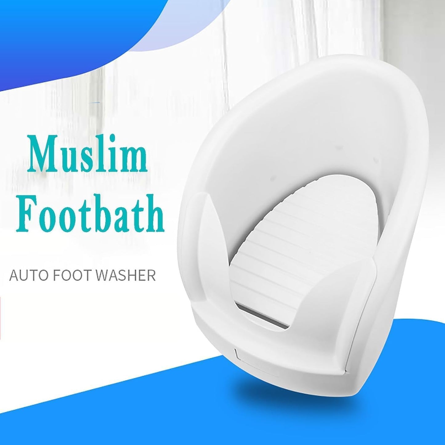 Rinse Foot Bath, Press Spray Foot Washer, with Angle Valves and Inlet/outlet Pipes, Pedicure Footbath, Promote Blood Circulation and Revitalization