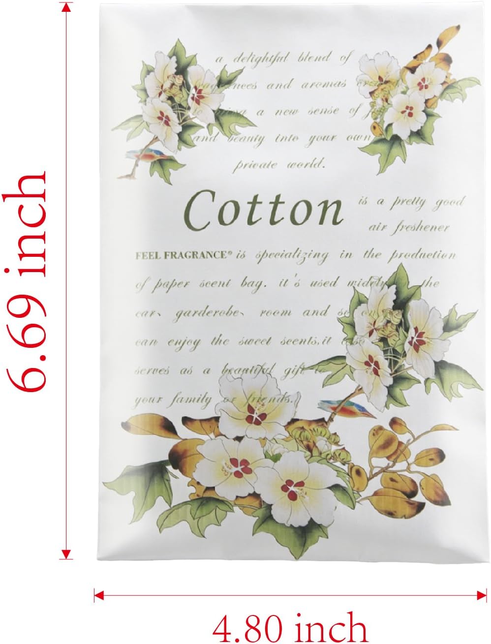 Scented Sachets for Drawer and Closet, Lot of 12 Pieces Inside. (Cotton)