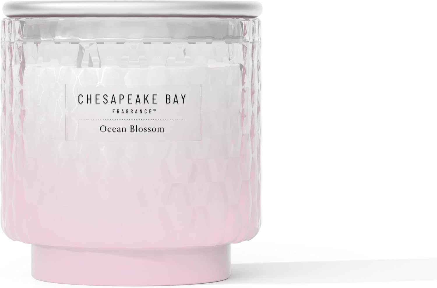 Chesapeake Bay, 11oz Ocean Blossom Scented Candle, Mood Evoking Fragrance, Textured Sea Glass-Inspired Jar, Premium Soy Blend Wax with Essential Oils, Coastal Fragrance for Home Décor or Gifting