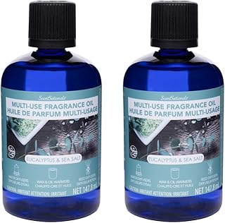 ScentSationals Multi-Use Oils Refill for Diffusers - Home Fragrance Oil for Diffuser, Set of 2 Aromatherapy Oils - 147.8 ml Each, Eucalyptus & Sea Salt