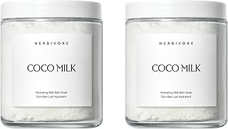 HERBIVORE Coconut Milk Bath Soak | Deeply Hydrating + Skin Softening, Soothing Light Coconut Scent, Vegan, Plant-Based