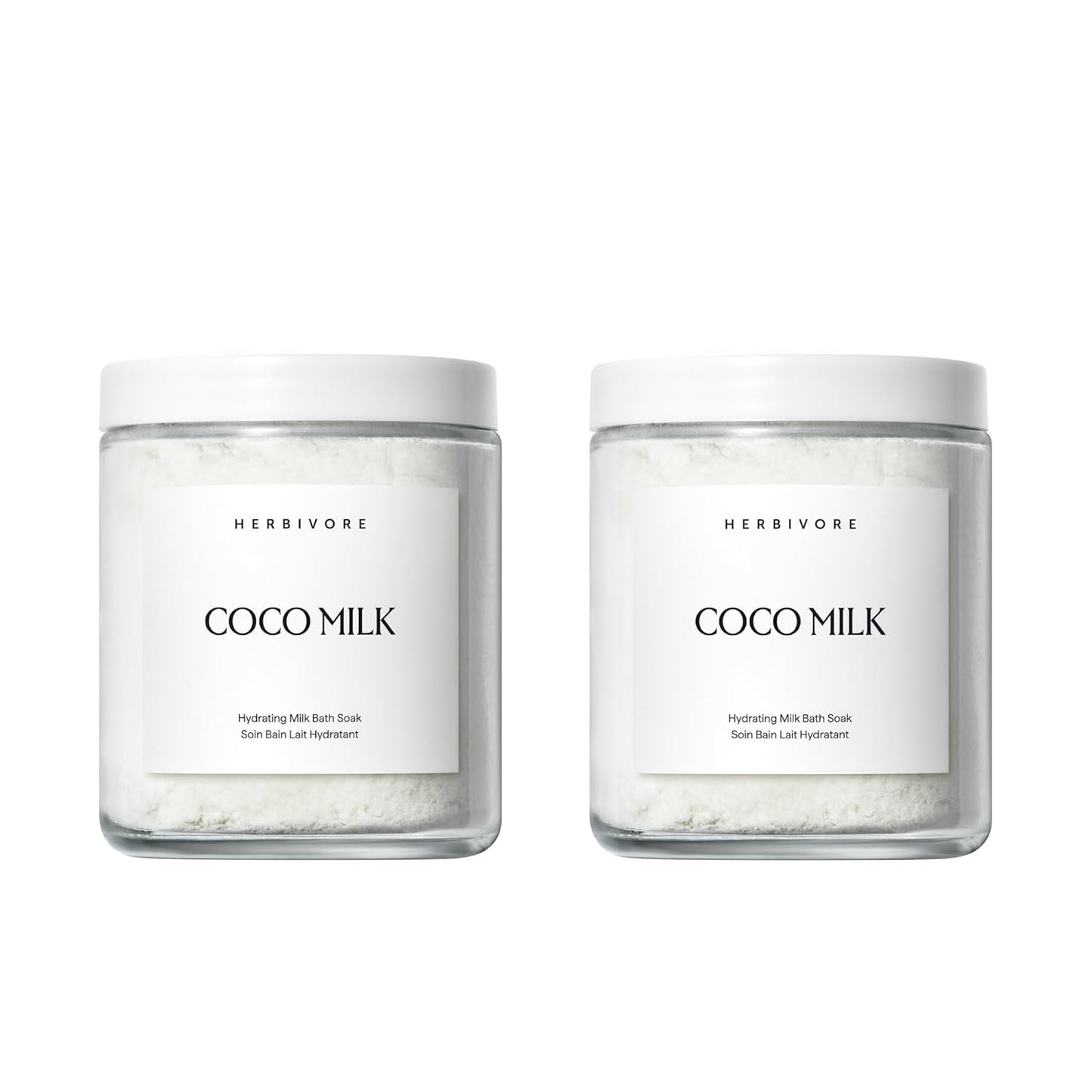 HERBIVORE Coconut Milk Bath Soak | Deeply Hydrating + Skin Softening, Soothing Light Coconut Scent, Vegan, Plant-Based