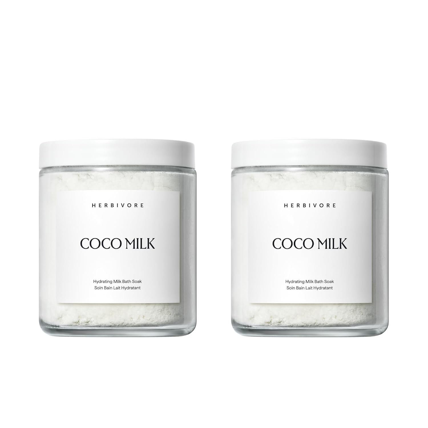 HERBIVORE Coconut Milk Bath Soak | Deeply Hydrating + Skin Softening, Soothing Light Coconut Scent, Vegan, Plant-Based