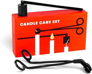 54Celsius Candle Care Set: Wick Trimmer & Snuffer | Black Stainless Steel | Ideal for Taper Candles & Candlesticks | Enhance Candle Life & Reduce Smoke