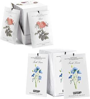 MYARO 12 Packs Rose and 12 Packs Linen Sachets for Drawers and Closets, Potpourri Bags Long-Lasting Home Fragrance Sachets Bags Closet Freshener for Lover