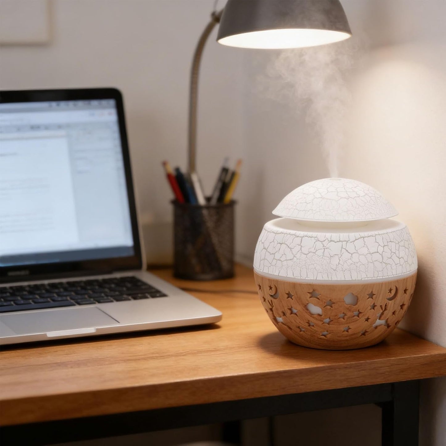 ZJchao Portable Essential Oil Diffuser Mini Humidifier Aromatherapy Diffuser with 7 Color LED Lights Auto Shut Off for Home Office Car Travel Bedroom