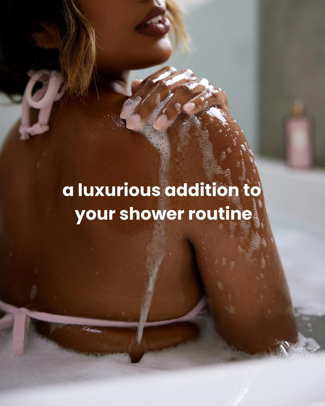 LALICIOUS Brown Sugar Vanilla Shower Oil & Bubble Bath, Moisturizing Body Wash with Topical Probiotics & Grapeseed Oil, Multi-Use Softening Cleanser for Shower, Bath & Shaving, 10 oz