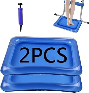 2 PCS Inflatable Pool Foot Bath Basin, Portable Foot Bath Basin, Foot Soaking Bath Basin for Pool Entry Ladder, Swimming Pool Clean Feet Pedicure Supplies