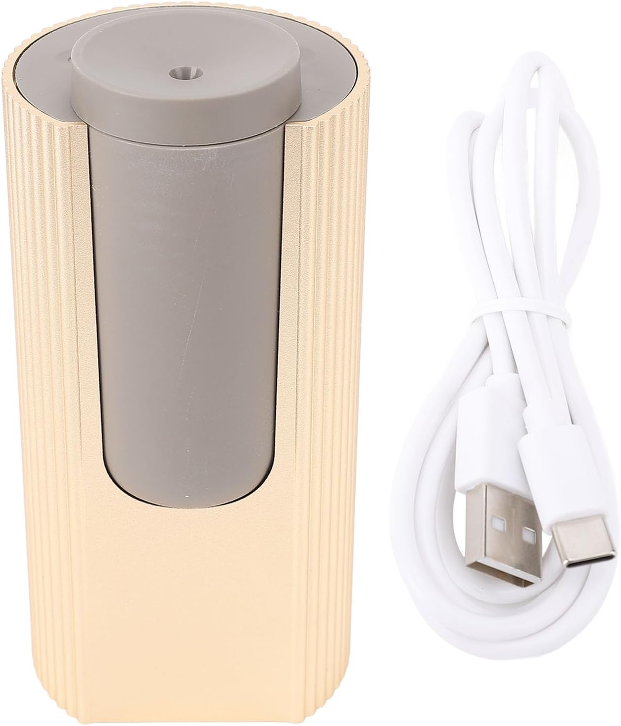 Waterless Essential Oil Diffuser Stylish Aluminum Alloy Dual Fluid Cold Mist Aromatherapy Machine for Bedroom Office, Compact Car Fragrance Diffuser (Gold)