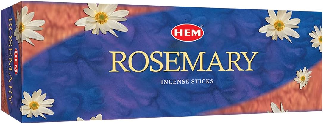 Hem Rosemary Scented Sticks for Cleansing & Meditation Incense Sticks - Pack of 6 (20 Sticks Each) - Promotes Tranquility,Serenity and Elevate Your Senses.