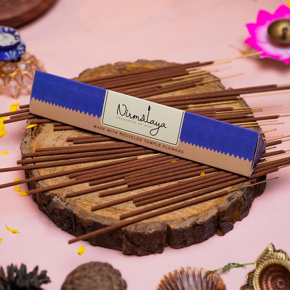 Nirmalaya Premium Patchouli Incense Sticks (40 Sticks, 100g) | Natural & Charcoal Free Agarbatti | Long Lasting Earthy Fragrance | for Home, Office, Yoga, Meditation & Aromatherapy