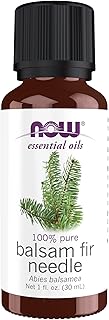 NOW Essential Oils, Balsam Fir Needle Oil, Woodsy Aromatherapy Scent, Steam Distilled, 100% Pure, Vegan, Child Resistant Cap, 1-Ounce