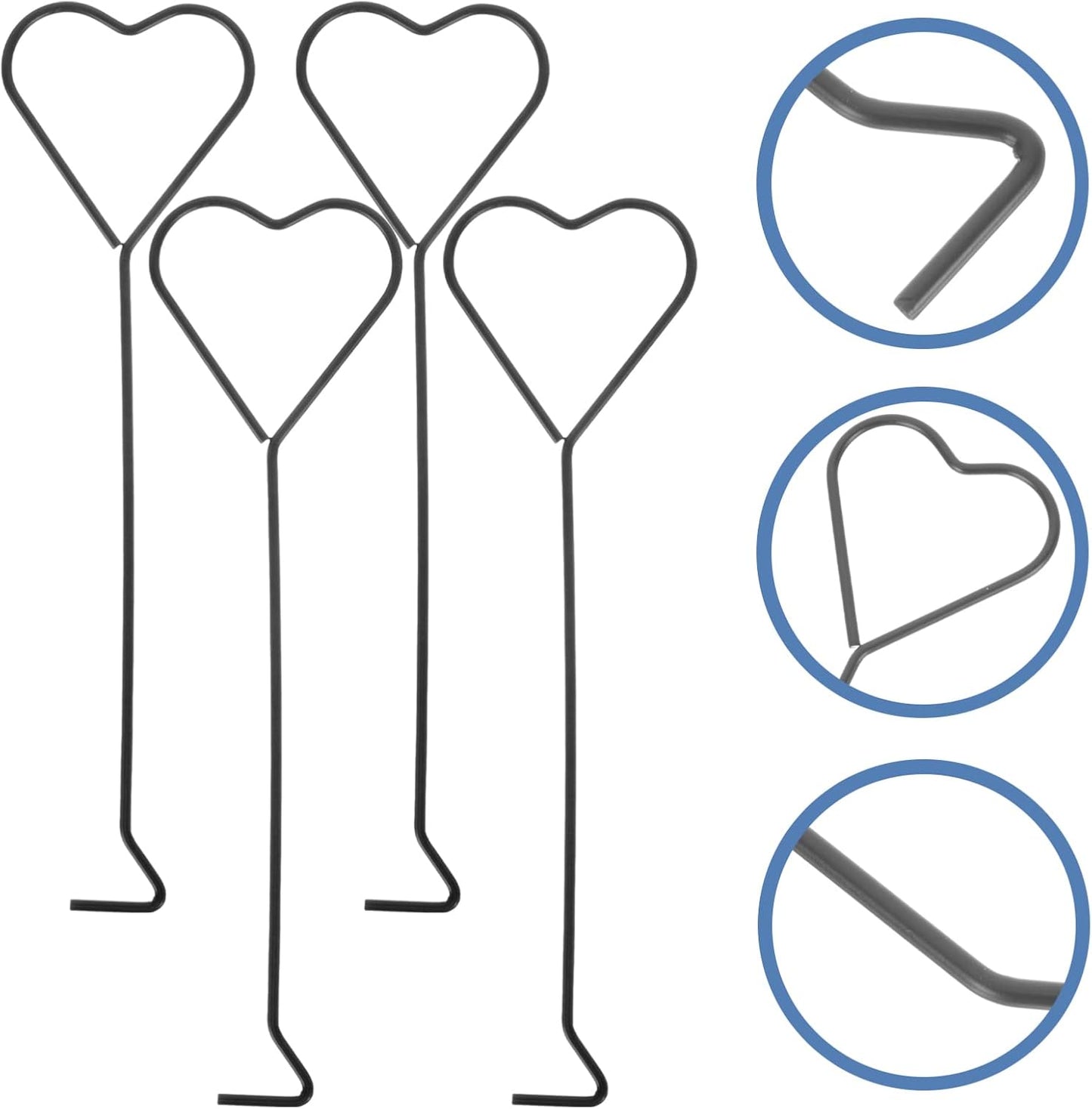 Hemoton 4Pcs Heart Design Candle Wick Dippers Stainless Steel Candle Wick Placement Tool Extinguishing Hooks Safe Accessories Set for Home