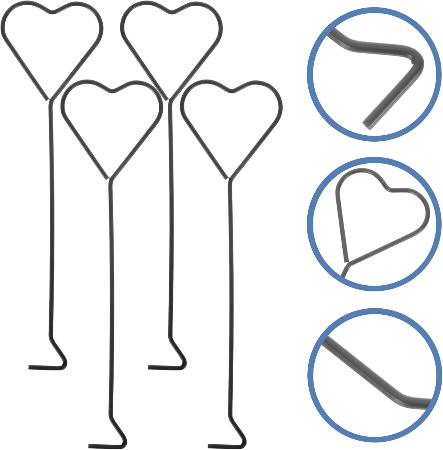Hemoton 4Pcs Heart Design Candle Wick Dippers Stainless Steel Candle Wick Placement Tool Extinguishing Hooks Safe Accessories Set for Home