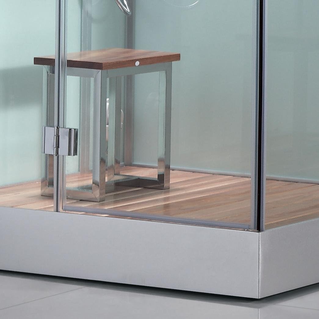 Ariel Bath DZ959F8W L Platinum Steam Shower & Sauna - 47" x 35.4" Rectangular - White - Left Configuration