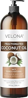 velona MCT Coconut Oil - 32 Fl Oz | 100% Pure and Natural Carrier Oil | Fractionated | Skin, Face, Body, Hair Care | Use Today - Enjoy Results
