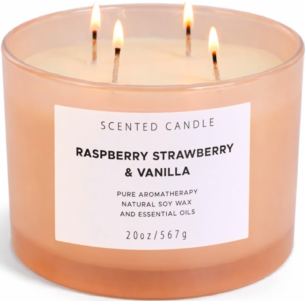 Raspberry Strawberry Vanilla Scented Candle