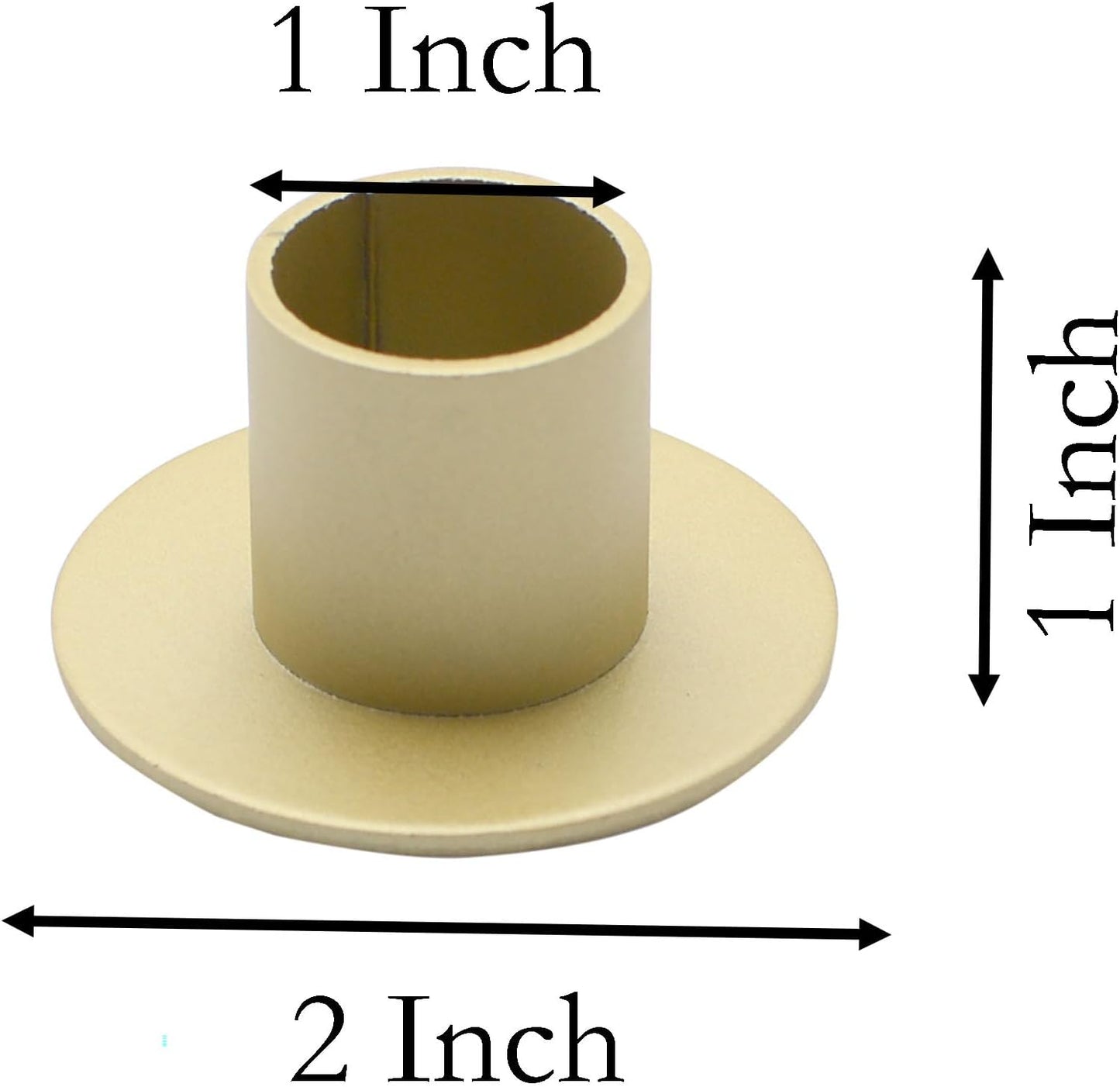 2 Pcs Gold Iron Candle Holder for Taper Candles, Wedding, Dinning, Party Decoration (Gold)