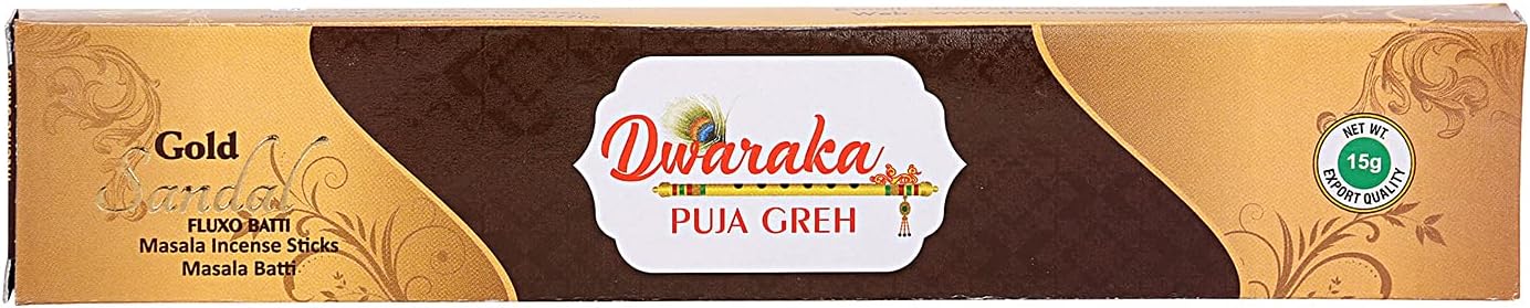 Dwaraka - Incense Sticks - Sandalwood, 100 Incense Sticks, All Natural, Chemical Free