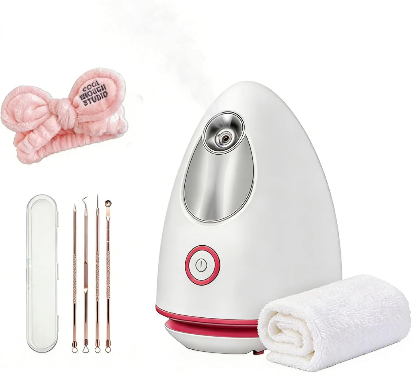Nano Ionic Facial Steamer with 360° Rotatable Nozzle - Large Water Tank, PTC Ceramic Heating,Face Steamer for Deep Cleansing, Hydration & Pore Minimizing, Home Spa