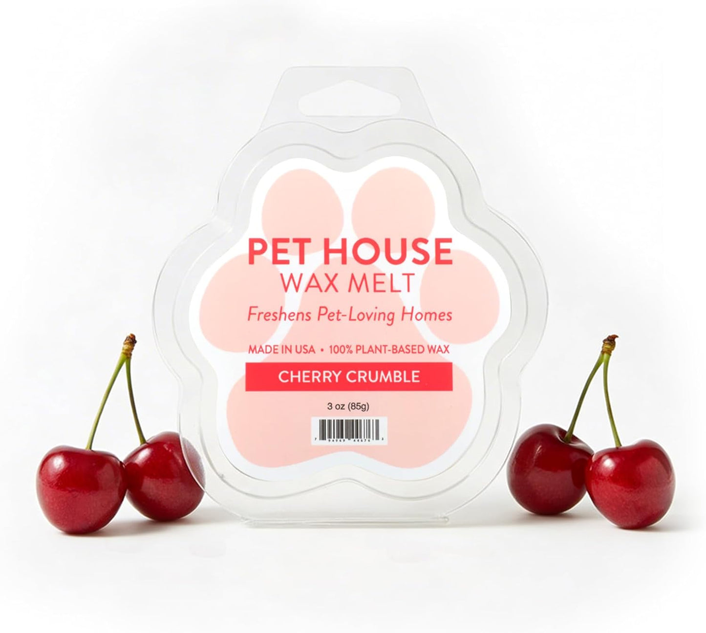 Pet House Cherry Crumble Wax Melts - Long-Lasting Scented Wax Melts Plant Based, Pet Friendly Pack of 2