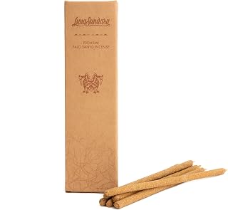 Luna Sundara Palo Santo Hand Rolled Incense Sticks, 6 Count | Hand rolled by Peruvian artisans using ground high-resin palo santo wood for a slow, aromatic burn.