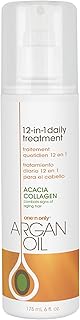 One N' Only Argan Oil 12-in-1 Daily Treatment Lightweight, Helps Control Frizz, Smooths, Detangles, Moisturizes, Strengthens and Adds Body to Dry, Damaged Hair, 6 Fl Oz