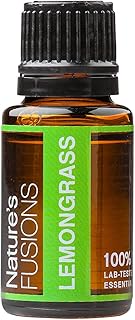 Nature's Fusions Lemongrass, 100% Pure and Natural Essential Oils, Undiluted, Therapeutic Grade for Aromatherapy and Topical Use, .5 Fl Oz (Pack of 1) (15 mL)
