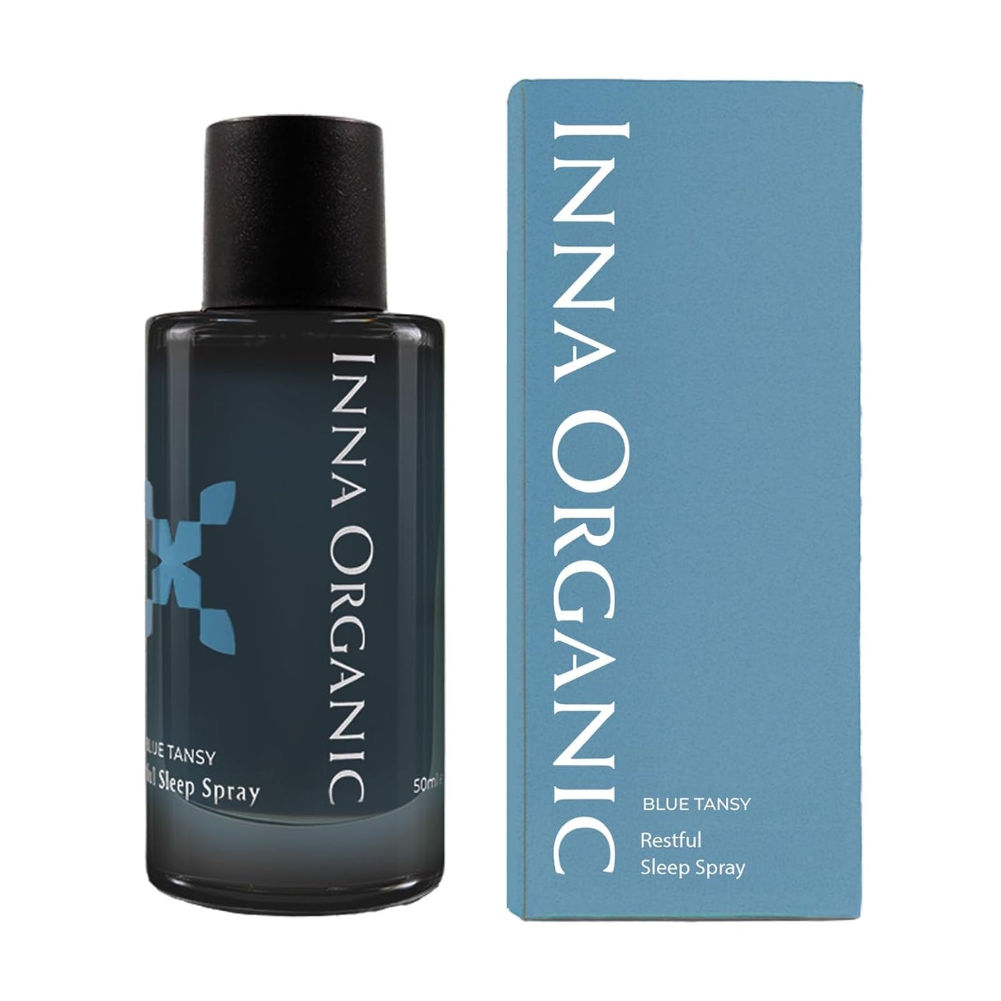 Inna Organic Blue Tansy Restful Sleep Spray, patented ingredent Regenite, Soothing and relaxing pillow spray.