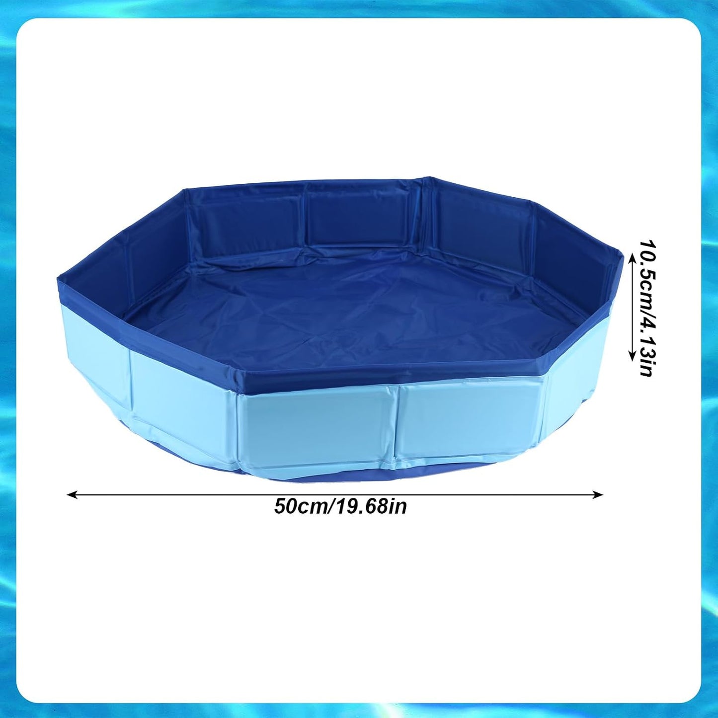Pool Foot Bath - Inflatable-Free and Foldable, Collapsible Foot Bath Tray Basin for Pool Entry Ladder Portable Clean Feet Wash Basin for Beach Ground Swimming Tiny Pools Hot Tub Spas (Blue)