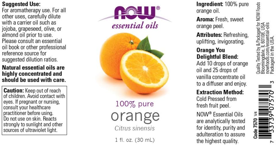 Now Foods 3-Pack Variety of Now Essential Oils Citrus Blend - Orange, Tangerine, Lemon