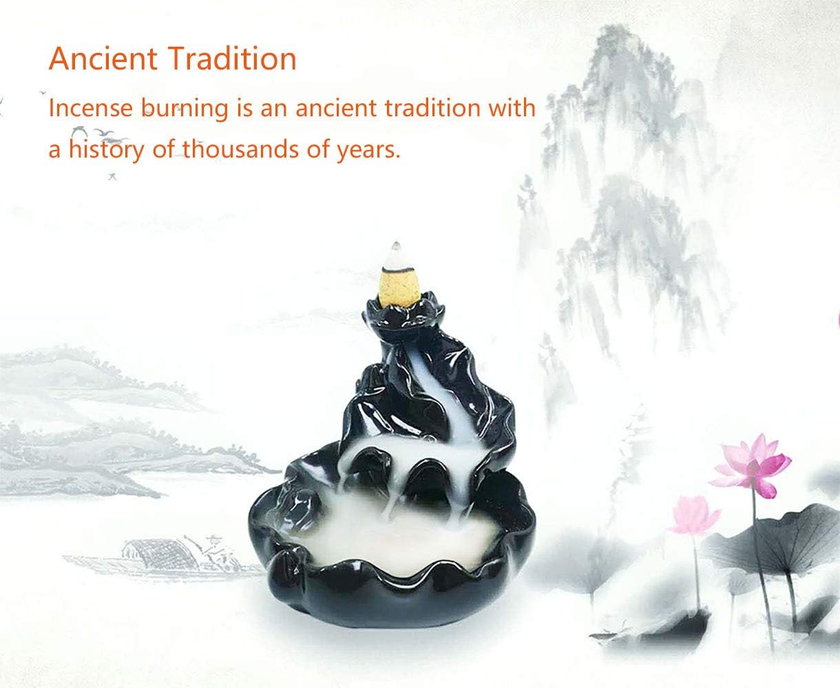 450 PCS Backflow Incense Cones 9 Kinds of Incense Cones for Waterfall