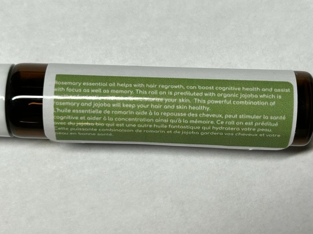 Rosemary Oil for Hair Growth - Blended with Organic Jojoba Oil - Use for Hair Skin Nails - Product of Canada - 10ml