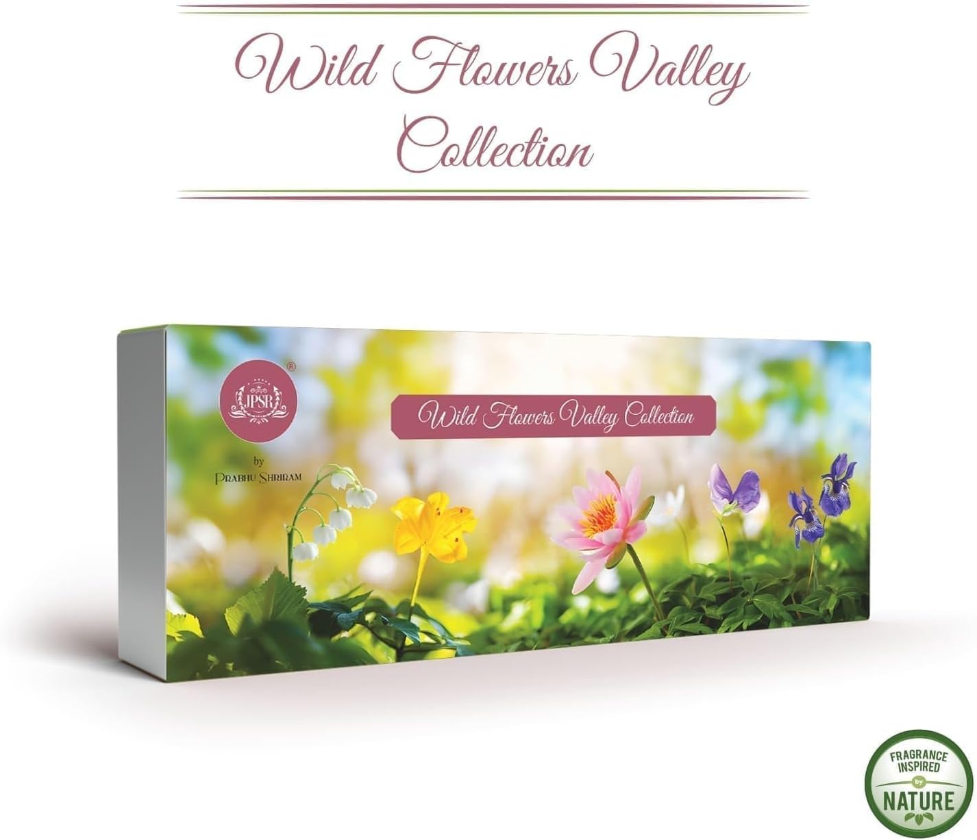 Exotic Collection Collection100% Organic Low Smoke Luxury Incense Sticks – Set of 5 (Wild Flower Valley Collection) BY RAMALAYA