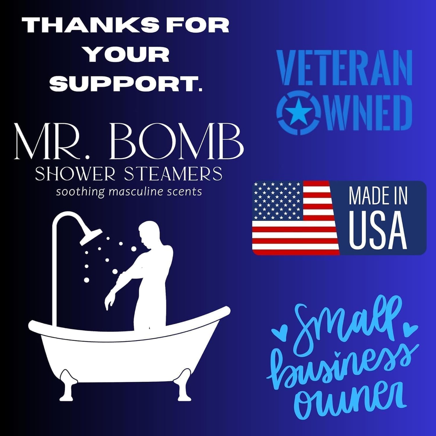 Mr. Bomb Masculine Shower Steamers for Men, Dude Bombs, Aromatherapy for The Guys, Shower Bombs for Men Gift Set, 9 Pack Steamer Set, Elevate Your Bathing and Relaxation (Large, Man-Up)