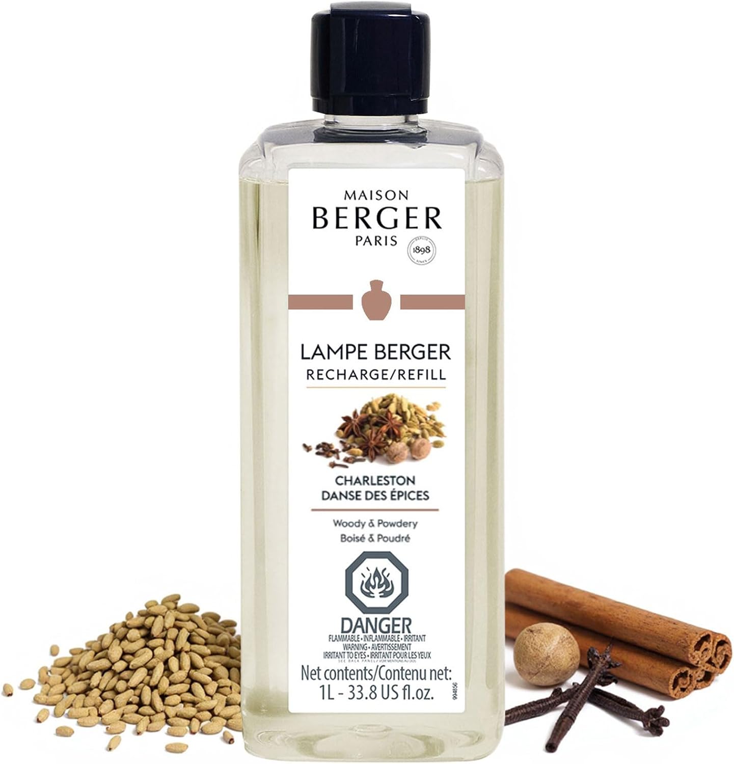 MAISON BERGER Lampe Berger Refill, 1 L, Charleston | Catalytic Lamp Fragrance Refill, Helps Neutralize Odors, ~160 h Fragrance Diffusion, Made in France