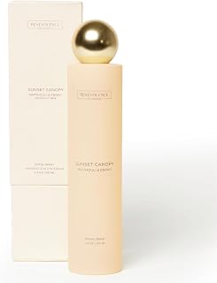 Patchouli & Ebony Room Spray | Benevolence LA Sunset Canopy | 3.4oz | Home, Pillow & Linen Fragrance Spray | Low VOC, No Alcohol | Malibu Sands Collection
