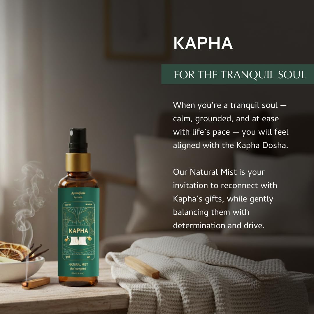 Lemongrass & Lavender Ayurveda Mist | Kapha Balancing Room Spray |Air Freshener |Home Fragrance |Use for Aromatherapy, Relaxation, Sleep, Stress Relief |Reiki, Yoga, Meditation Mist |100ml |Aromafume