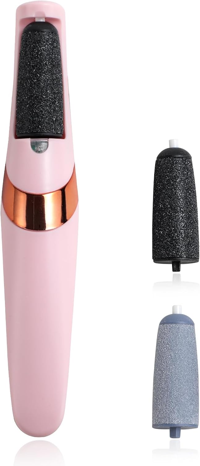 Oneleaf 2 in 1 Electric Callus Remover Shaver Removing Dry, Dead, Hard, Cracked Skin & Callous - Amazing Foot Care Pedicure Tool for Smooth Soft Feet