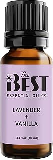 The Best Lavender + Vanilla Essential Oil Blend- Premium Grade- 100% Pure & Natural for Aromatherapy, Diffuser, Spa, Massage, Air Freshener- 10 ml (.33 fl oz)