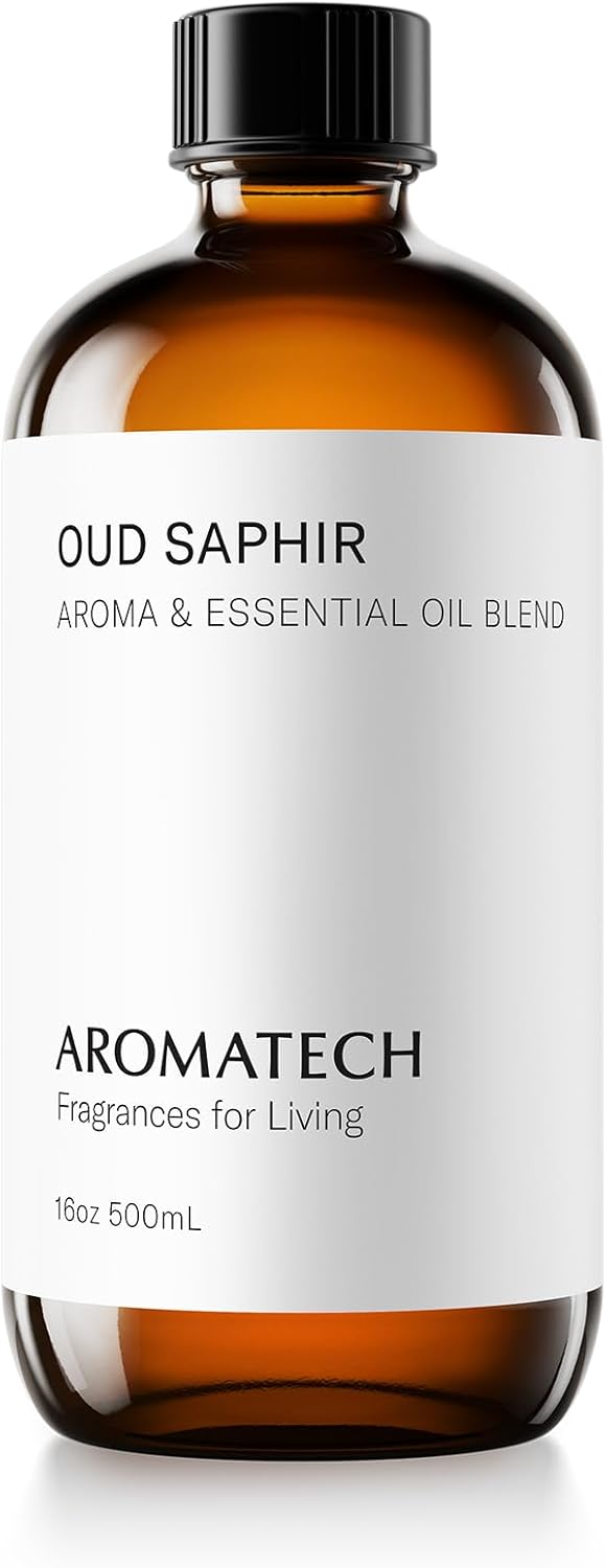 Aromatech Oud Saphir Aroma Essential Oil Blend: Luxury Hotel Inspired Aromatherapy with for Ultrasonic Diffusers & Nebulizers (500 mL)