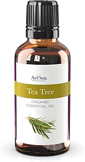 ArOmis Organic Tea Tree Essential Oil - 100% Pure Therapeutic Grade - Undiluted, Premium Oil - 150 Micron Filtered, Perfect for Aromatherapy Diffusers (30ml / 1 fl oz)