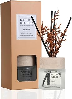 SINT Scented Reed Diffuser Set 120 ml with Reed Sticks, Home Fragrance Diffuser for Bathroom Bedroom Living Room Office, Long Lasting Aroma Oil Decor Gift for Housewarming and Relaxation, Berries