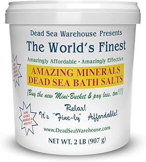 Dead Sea Warehouse – 100% Dead Sea Mineral Bath Salts – Great for Soothing Muscles Aches, Relaxation, Alleviate Skin Issues - Unscented - 2lbs (Pack of 1)