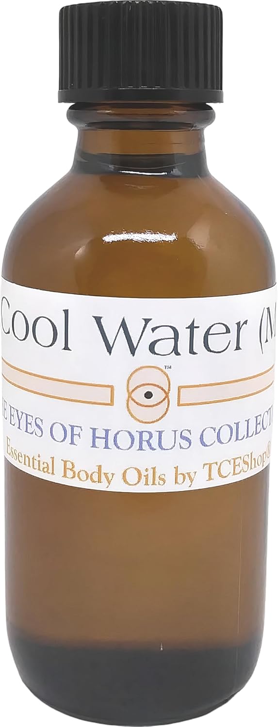 Cool Water - Type D For Men Scented Body Oil Fragrance [Regular Cap - Light Gold - 2 oz.] - ID#36247