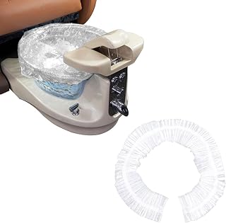 Transparent Pedicure Liners Disposable, Pedicure Bowl Liners with Elastic Band, Unbreakable Foot Bath Pedi Liners Disposable, Fits Most Pedicure Tub, for Pedicure Foot Spa Home Use (25pcs)