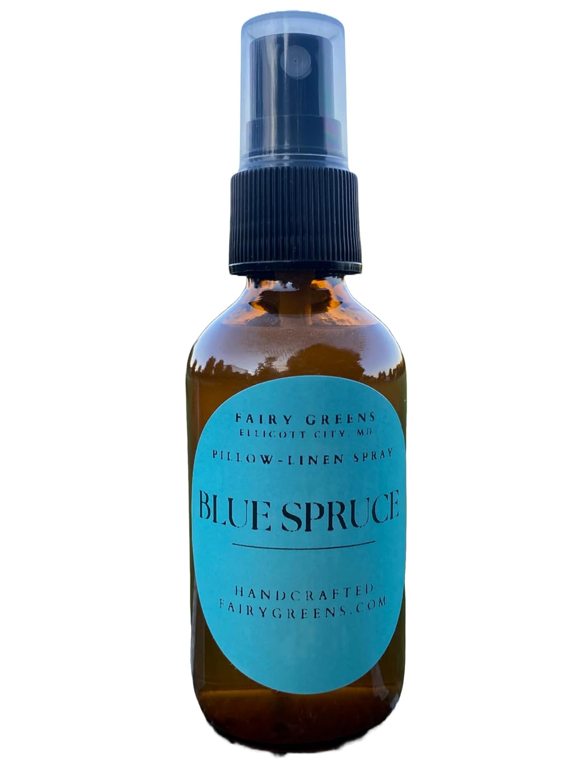 Blue Spruce Pillow/Linen/Body Spray by Fairy Greens Lavender Farm in Ellicott City, MD | All Natural | 2oz Amber Bottle